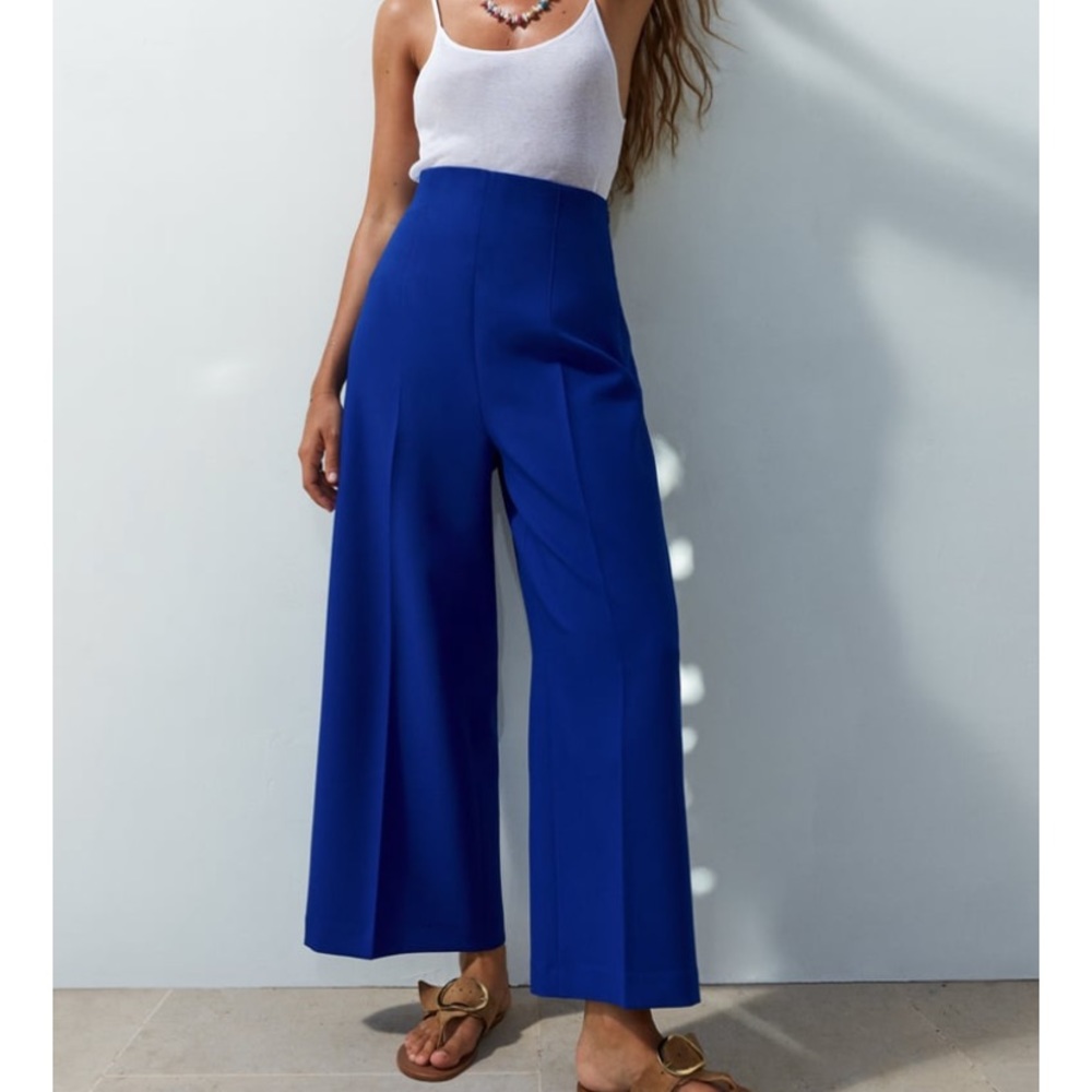 High waisted culottes-wide leg